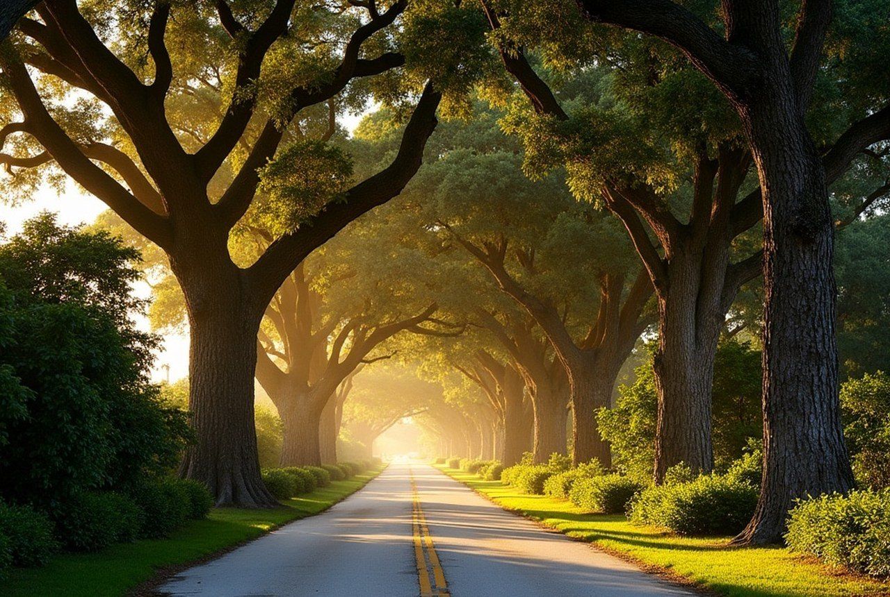 Canopy of gumbo-limbo and strangler fig trees along the park's interior road